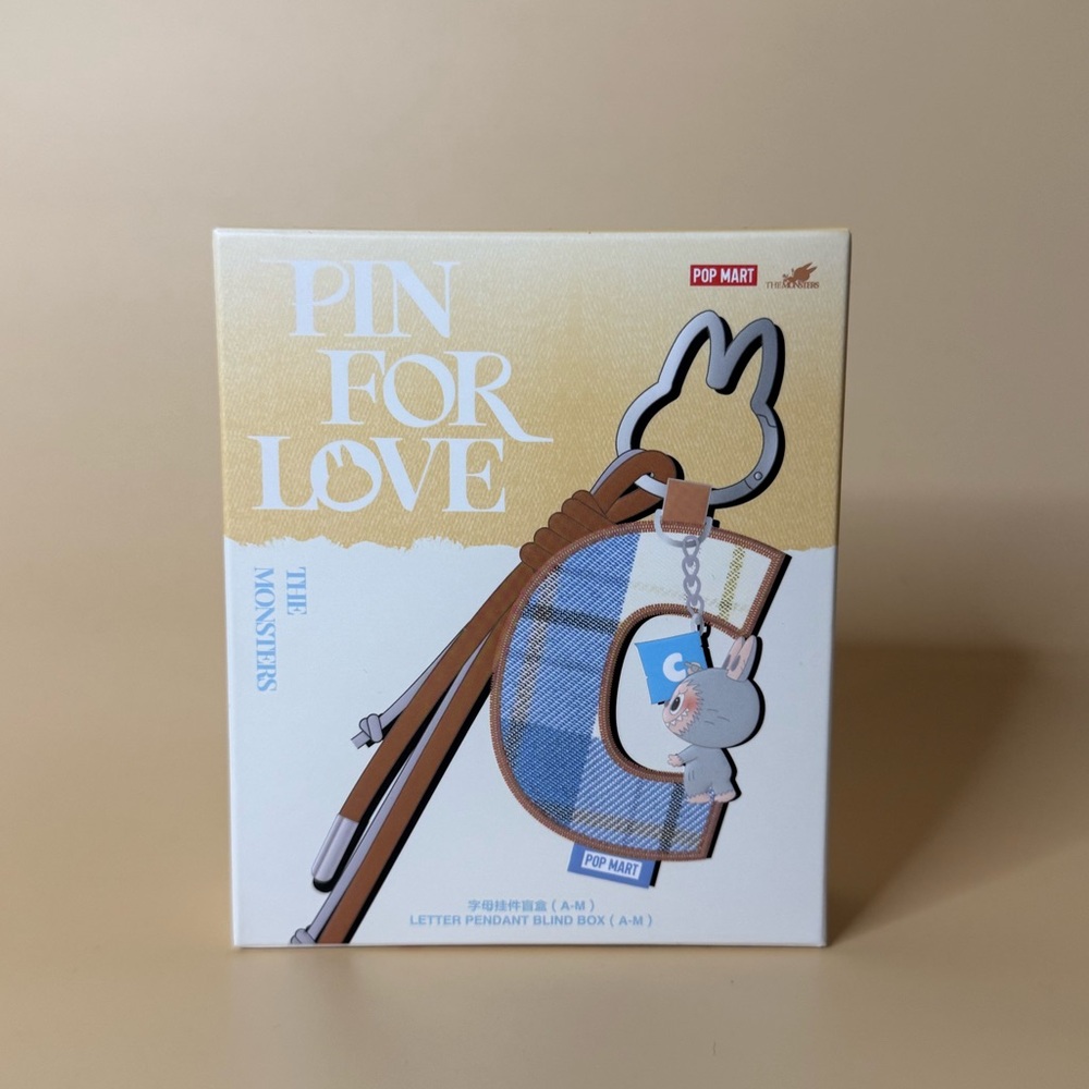 Letter J - Pop Mart Labubu - Pin for Love